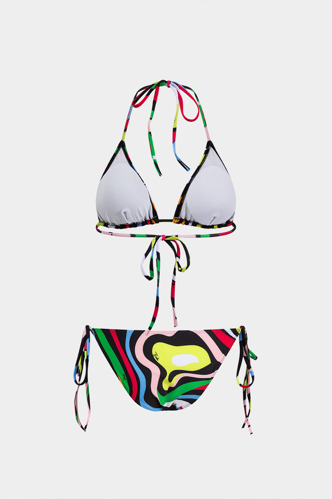 Çizgili Bağlamalı Bikini Takımı - JUNETTI®
