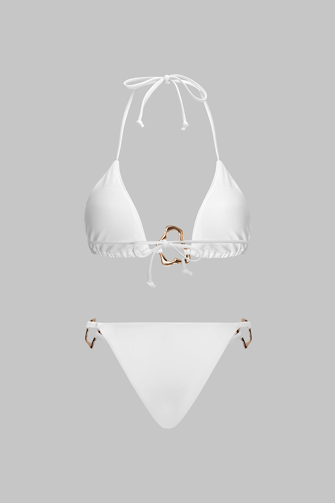 Metalik Dekorlu Büzgülü Bağlamalı Bikini Takımı - JUNETTI®