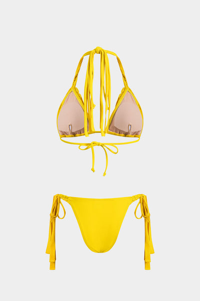 Buruşuk Bağcıklı Askılı Bikini Takımı - JUNETTI®