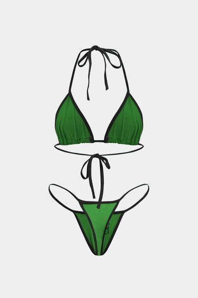 Nakışlı Kontrast Bikini Takımı - JUNETTI®