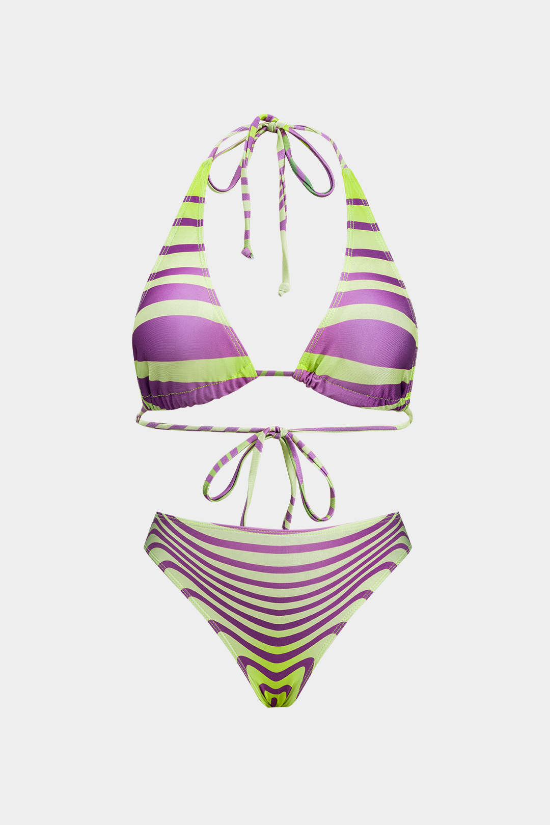 Renk Bloklu Bağcıklı Bikini Takımı - JUNETTI®