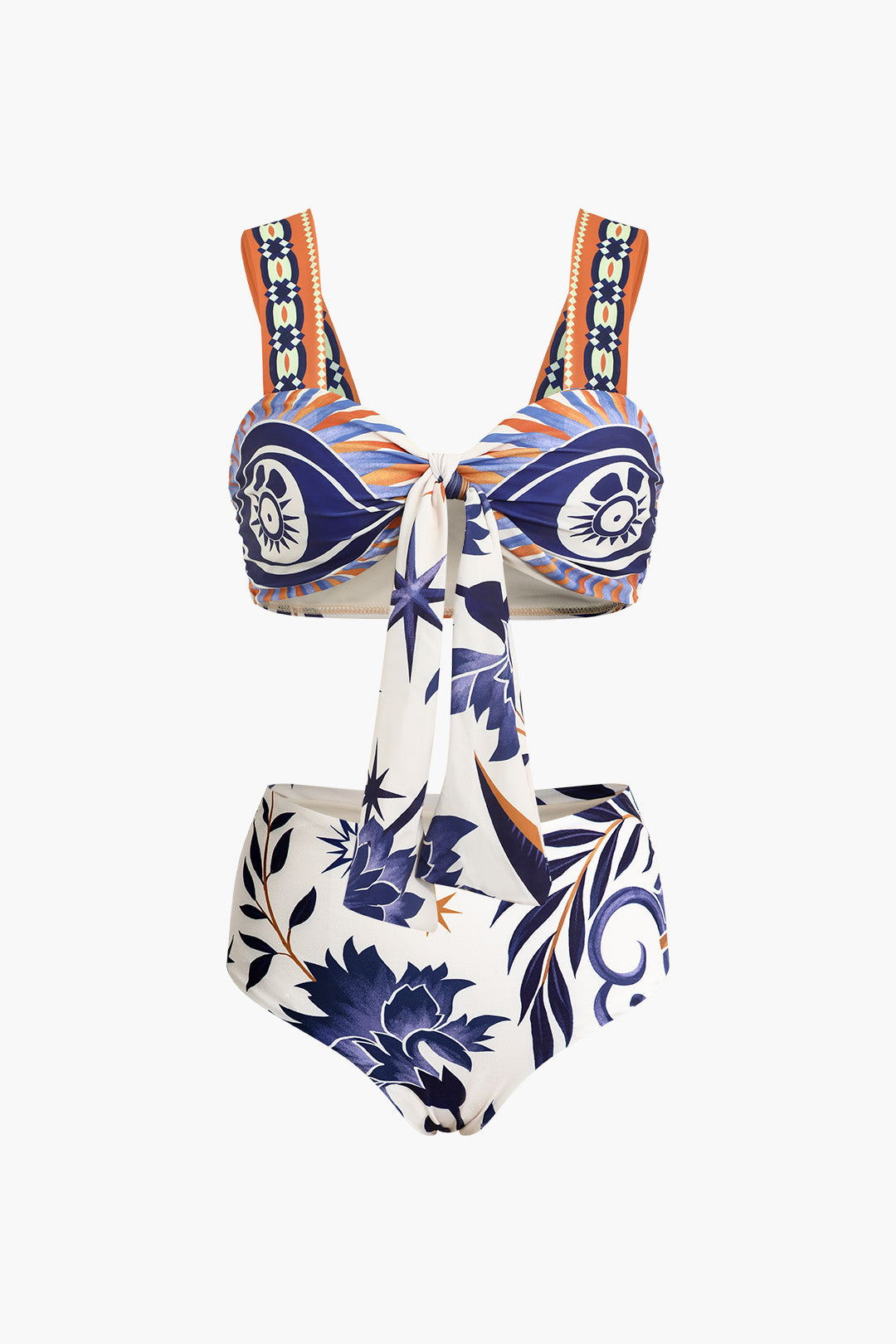 Tribal Baskılı İki Parça Mayo Bikini Takımı - JUNETTI®