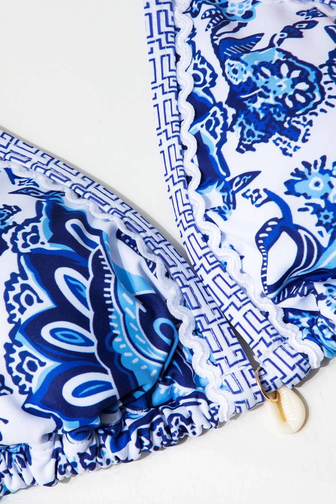 Retro Baskılı Halter Bikini Takımı - JUNETTI®