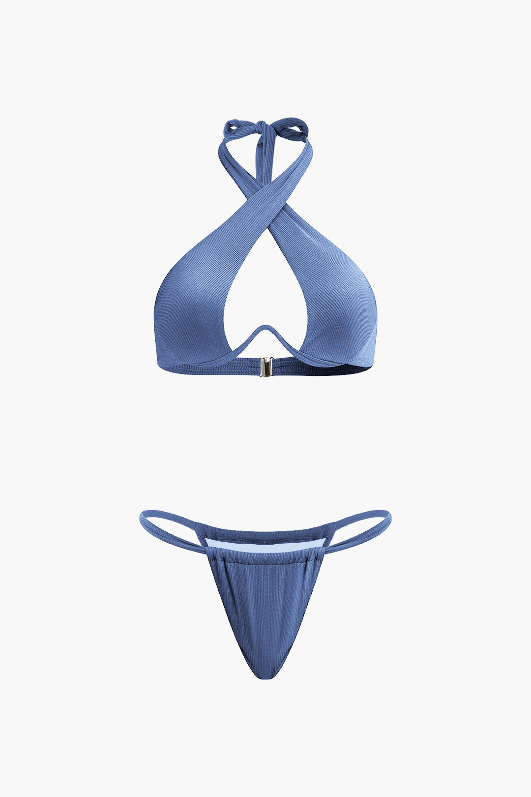 Çapraz Bağlamalı Halter Kesim Bikini Takımı - JUNETTI®