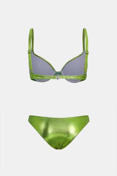 Büzgülü Sırt Dekolteli Şifon Bikini Takımı - JUNETTI®