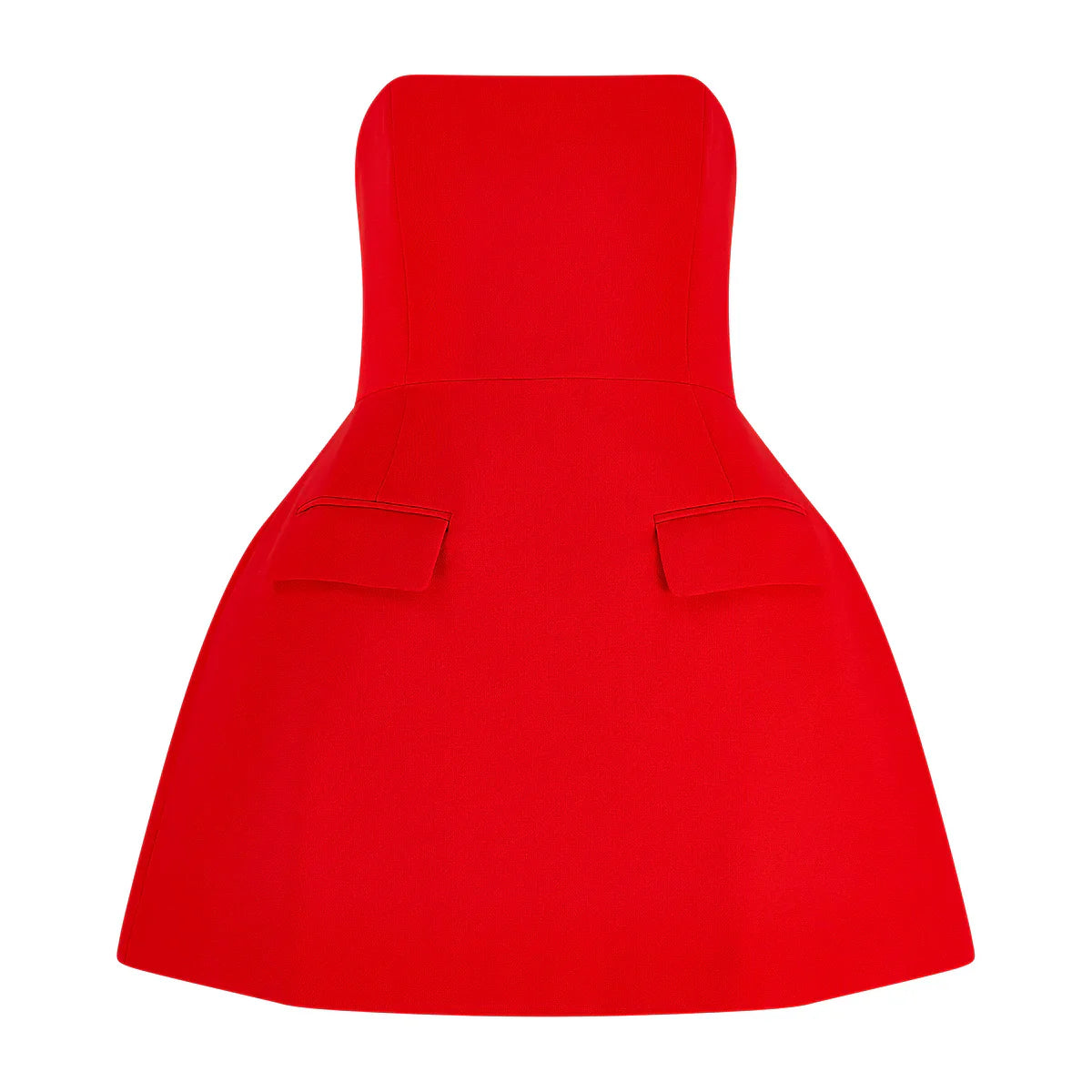 Strapless Elbise | Beyaz