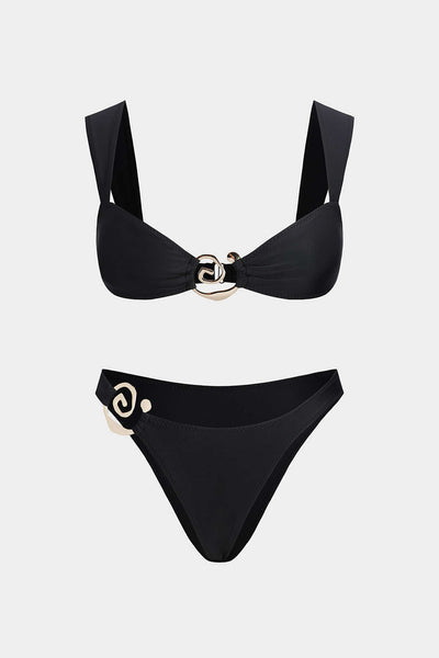 Metalik Buruşuk Bikini Takımı - JUNETTI®