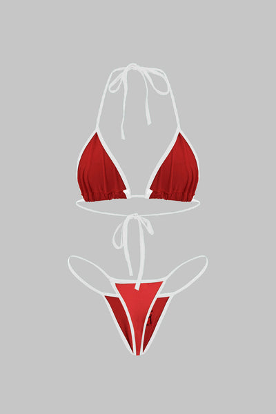 Nakışlı Kontrast Bikini Takımı - JUNETTI®