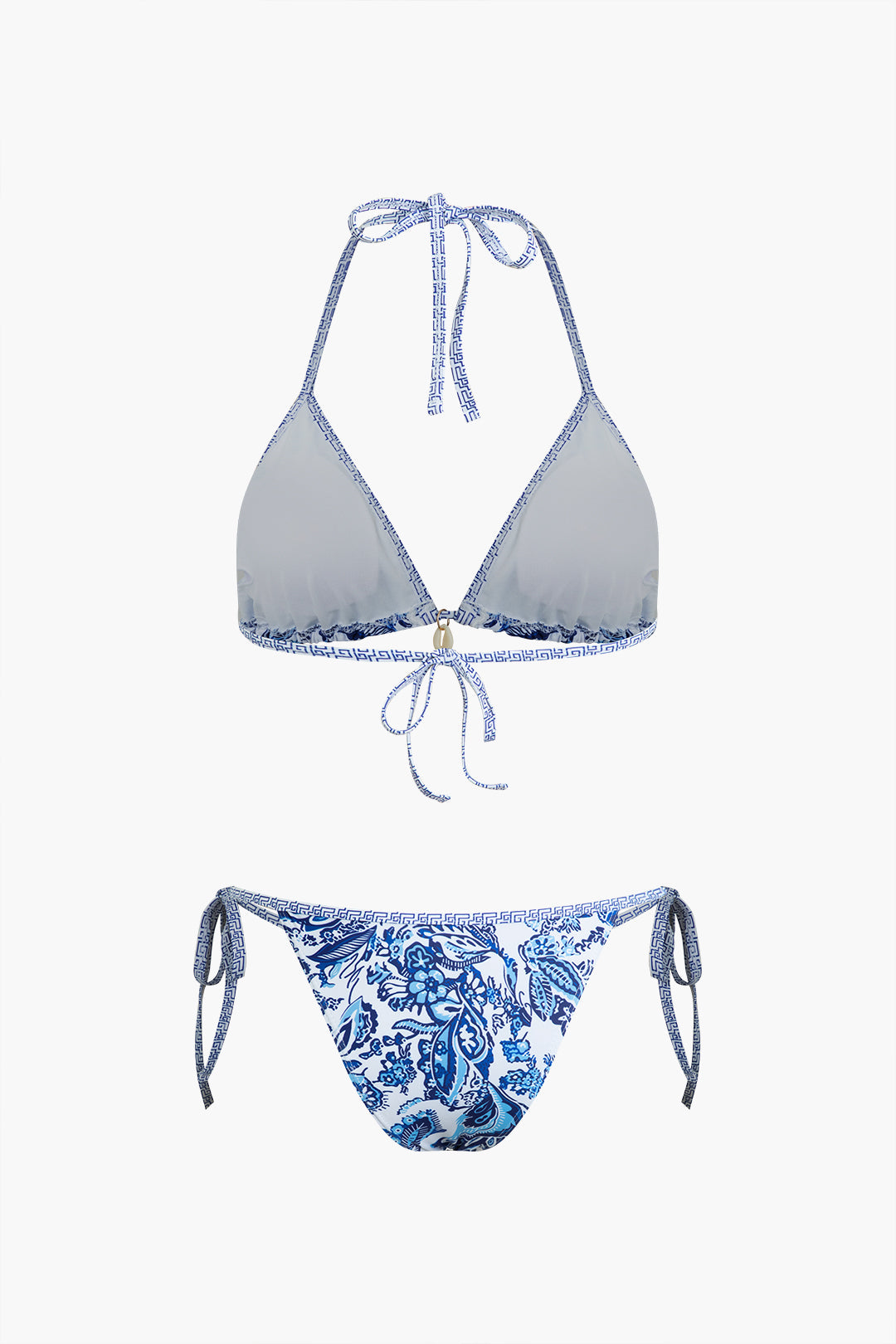 Retro Baskılı Halter Bikini Takımı - JUNETTI®