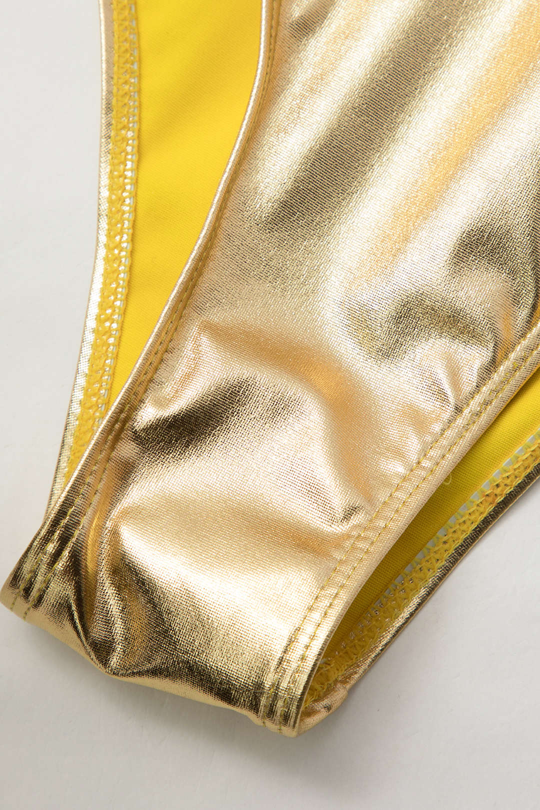 Tummy Control Metalik Yuvarlak Yaka Tek Parça Mayo - JUNETTI®