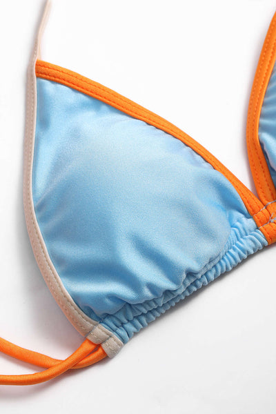 Kontrast Büzgülü Bağlamalı Bikini Takımı - JUNETTI®