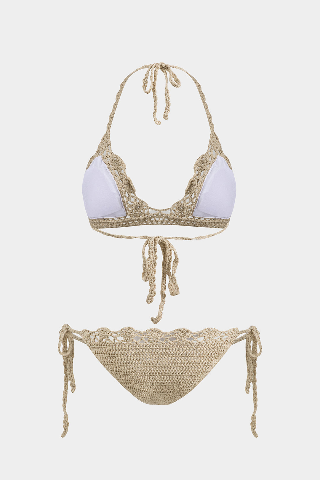 Örgü Bağlamalı Kesik Bikini Takımı - JUNETTI®