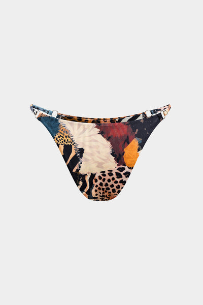 Leopar Desenli Bağcıklı Sırtı Açık Bikini Takımı - JUNETTI®
