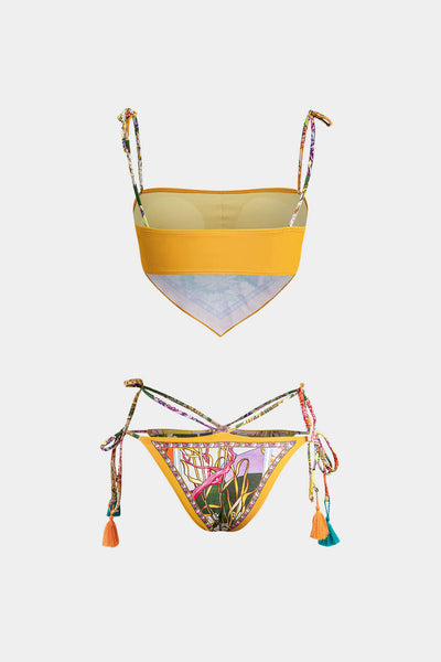 Çiçek Desenli Bikini Takımı - JUNETTI®