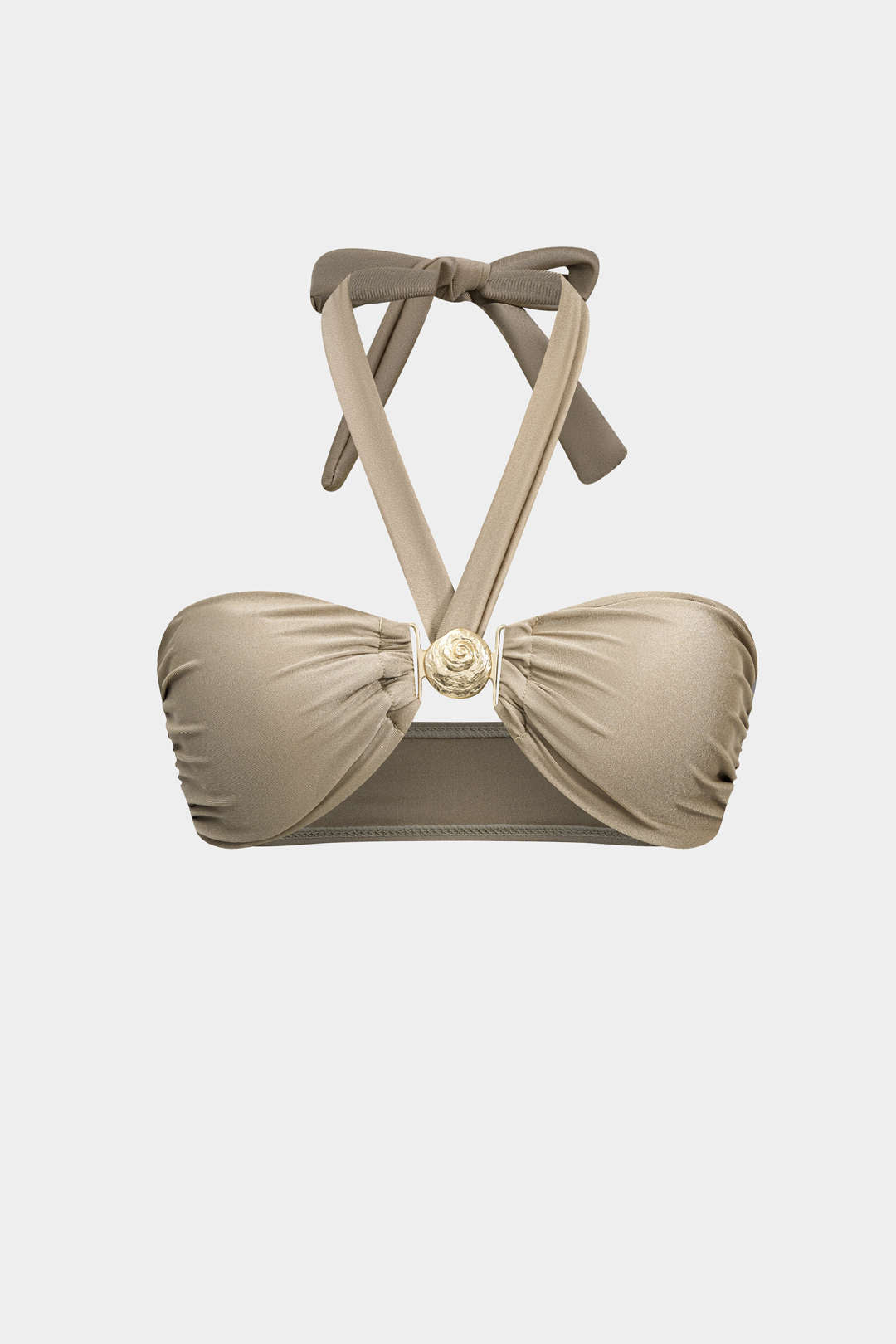 Metalik Büzgülü Bağlamalı Bikini Takımı - JUNETTI®