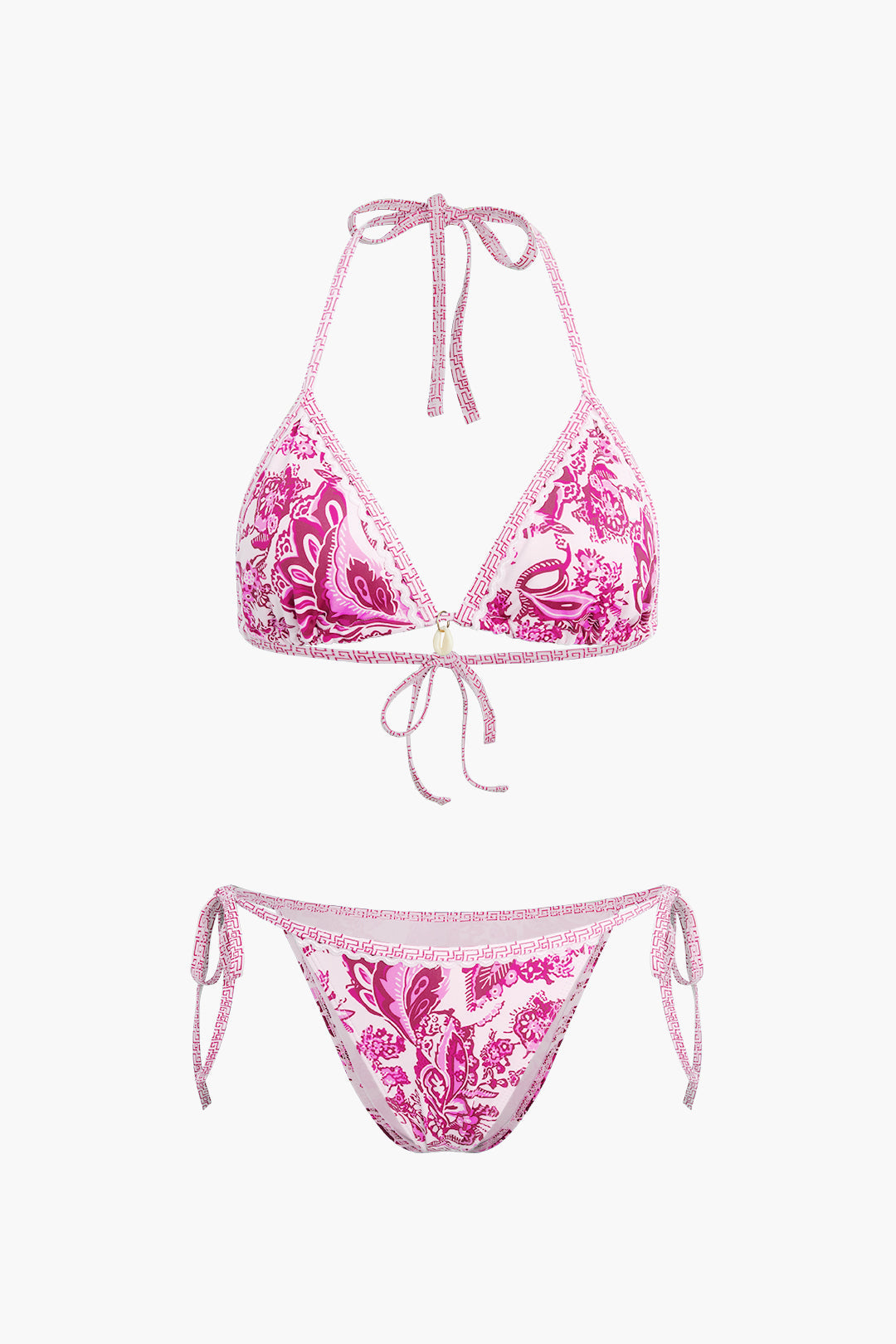 Retro Baskılı Halter Bikini Takımı - JUNETTI®