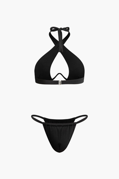 Çapraz Bağlamalı Halter Kesim Bikini Takımı - JUNETTI®