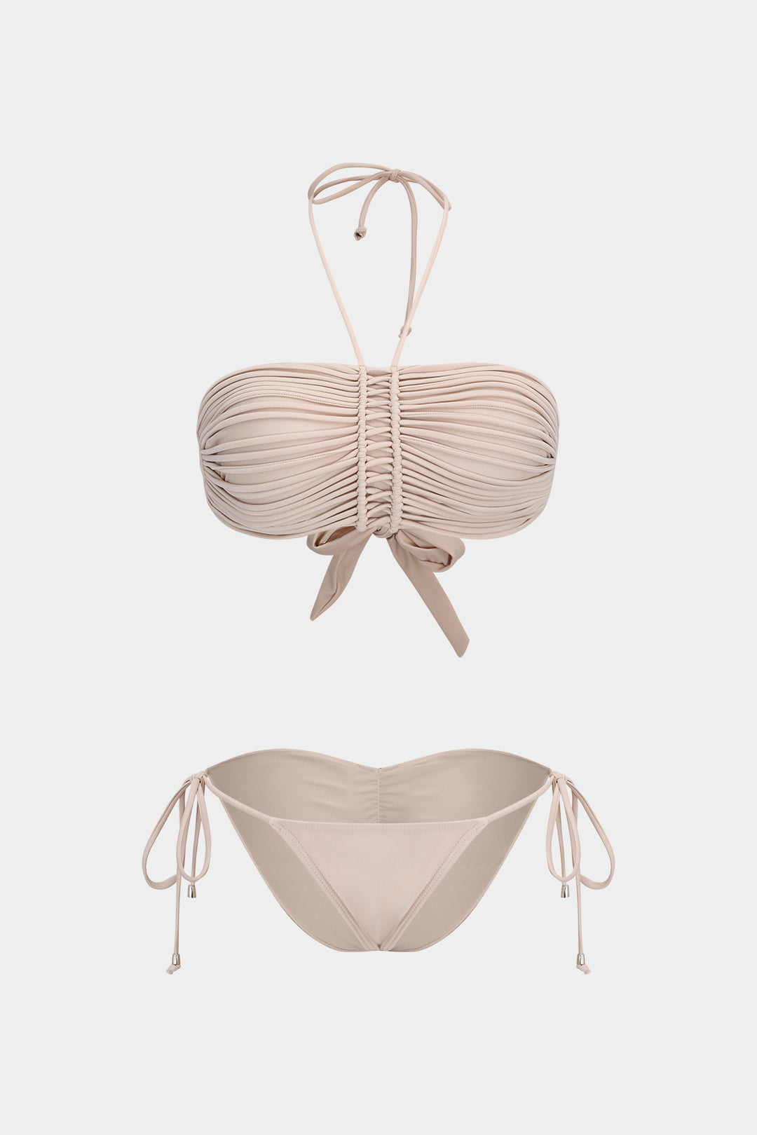 Büzgülü Bağlamalı Sırt Dekolteli Bikini Takımı - JUNETTI®