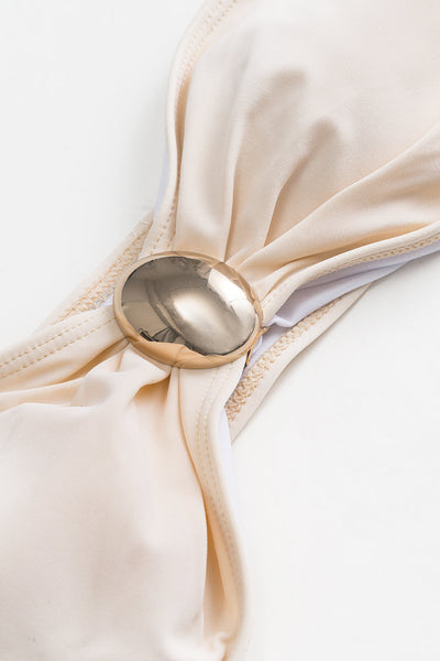 Metalik Büzgülü Sırt Dekolteli Bikini Takımı - JUNETTI®