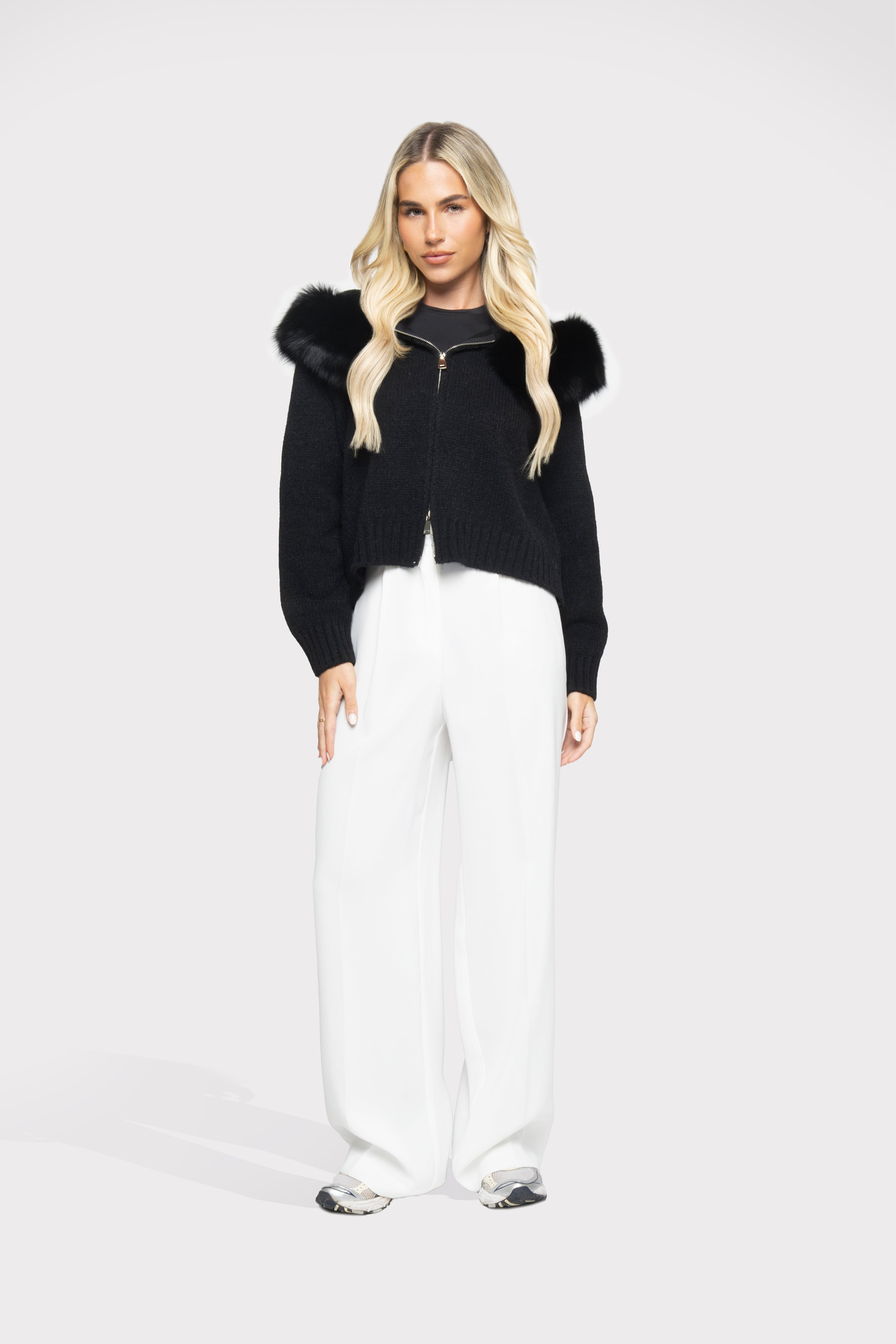 Geneva Kürk Hırka Siyah