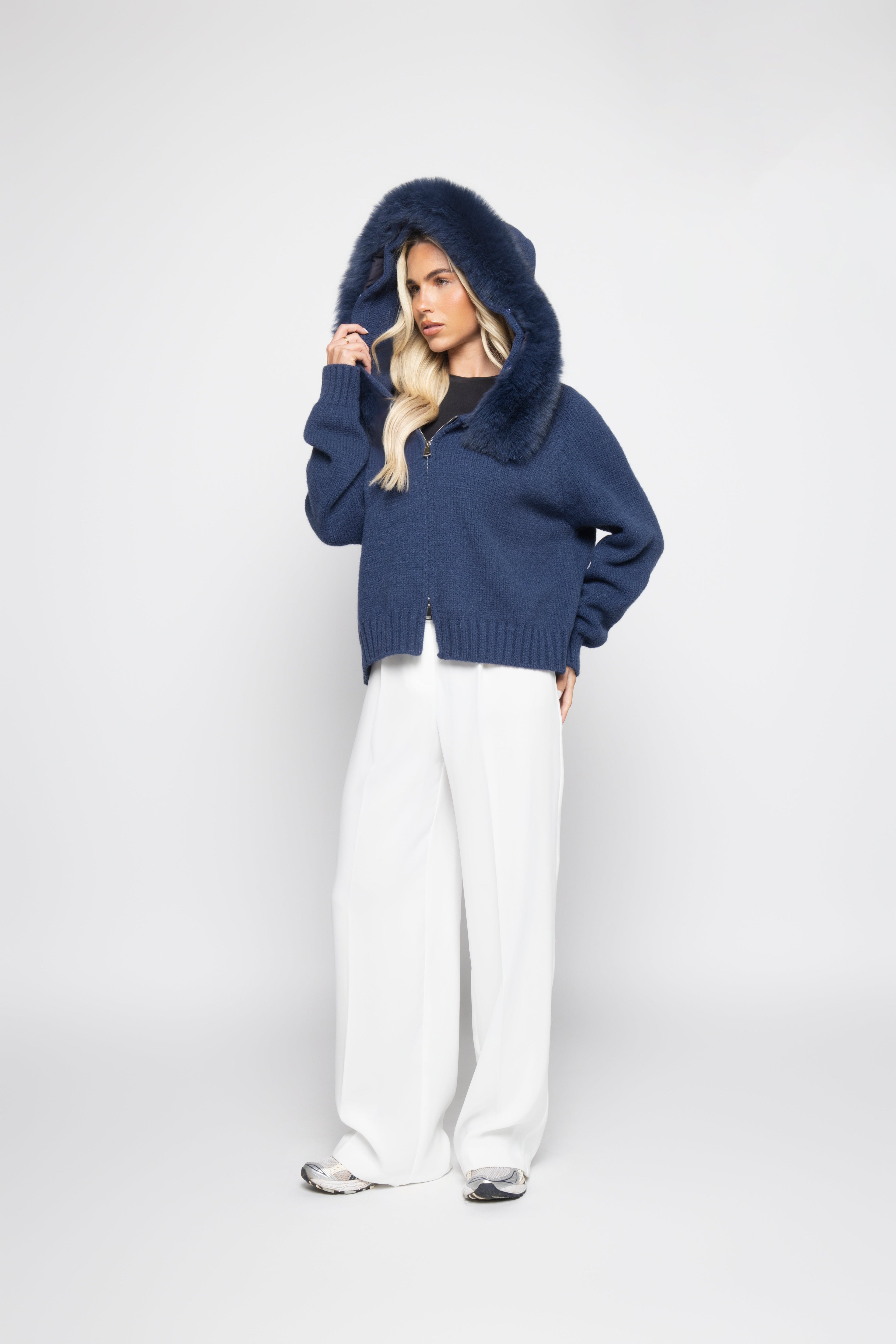 Roma Kürk Kaban Lacivert