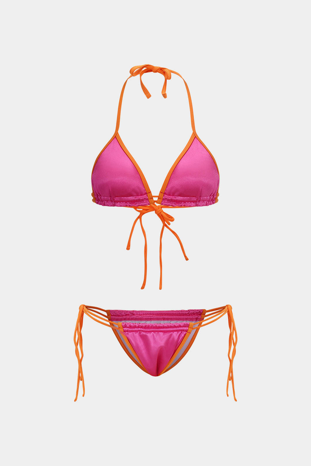 Kontrast Bağlamalı Sırt Dekolteli Bikini Takımı - JUNETTI®