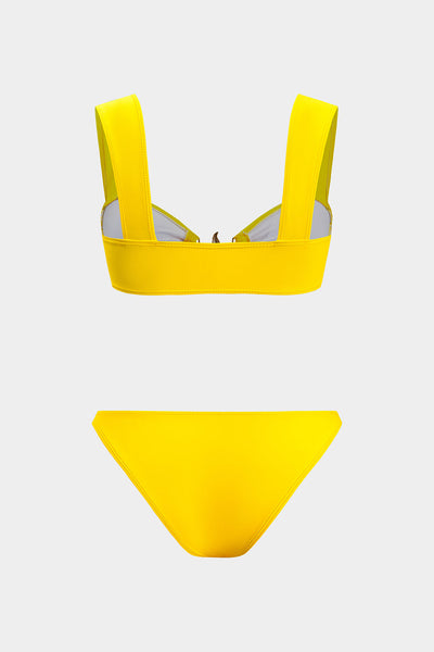 Metalik Yıldız Dekorlu Kıvrımlı Bikini Takımı - JUNETTI®