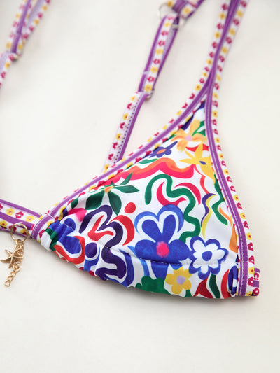 Tropikal Çok Renkli Bikini Takımı - JUNETTI®