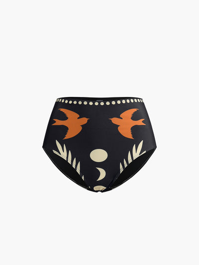 Desenli Asimetrik Yaka Bikini Takımı - JUNETTI®