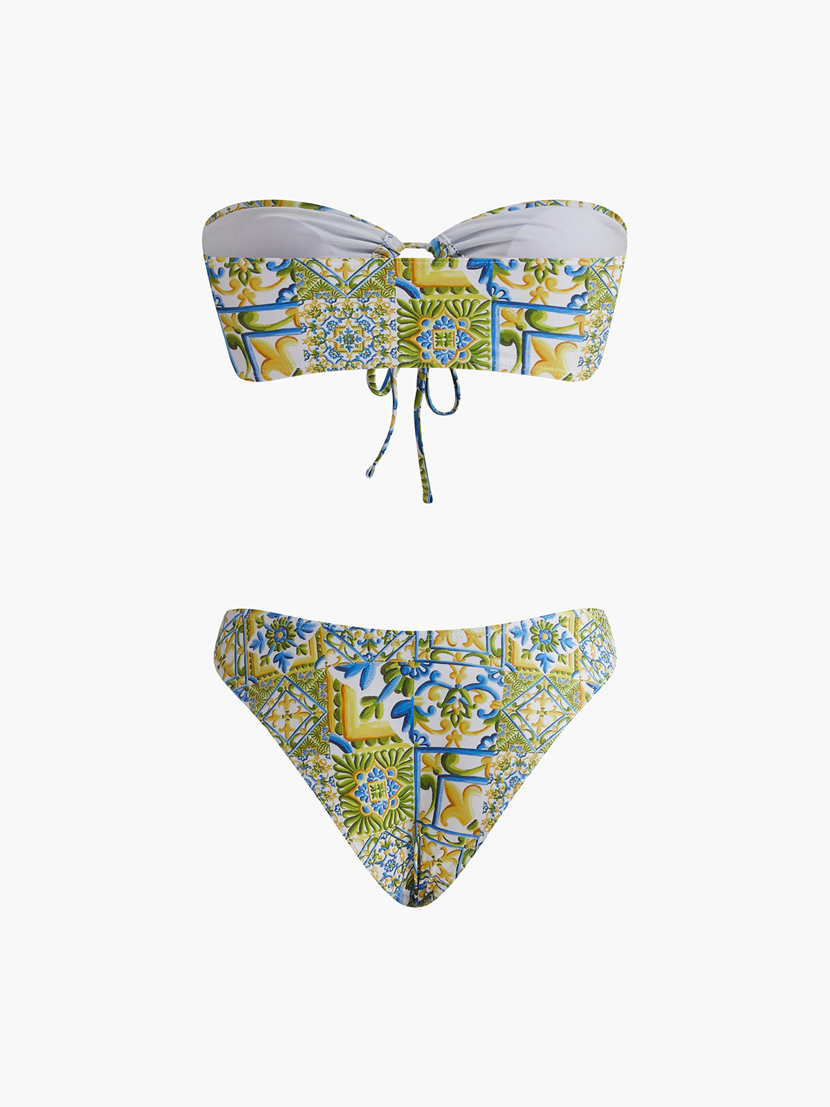Askısız Desenli Bağlamalı Bikini Takımı - JUNETTI®