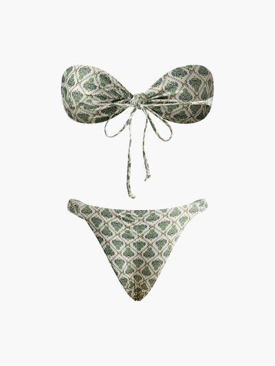 Desenli Straplez Bikini Takımı - JUNETTI®