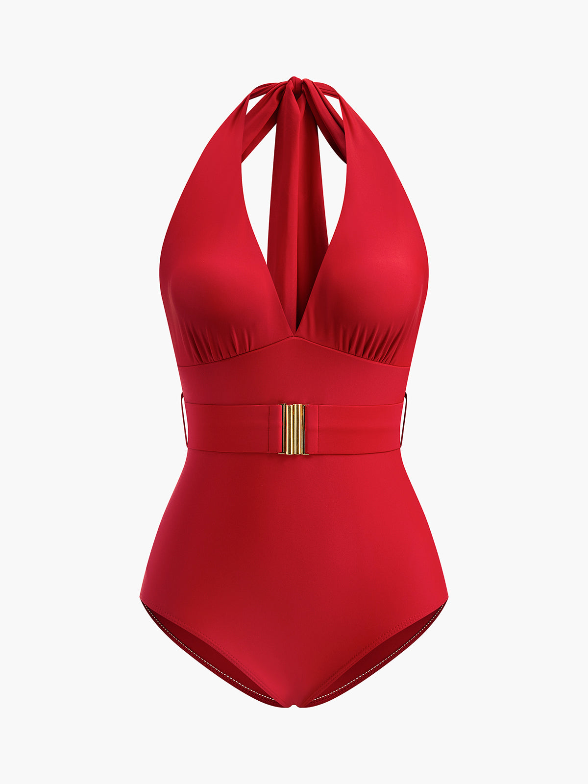 Halter Yaka Kemerli Tek Parça Mayo - JUNETTI®