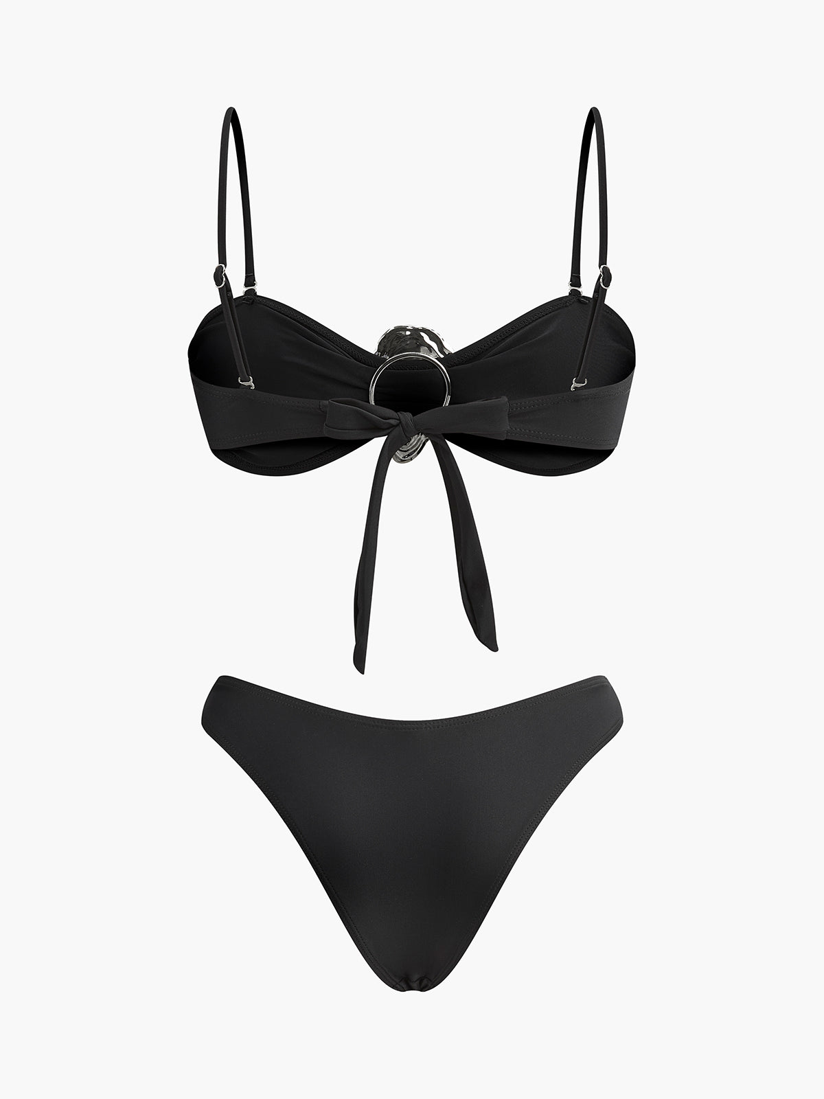 Metal Detaylı Bağlamalı Bikini Seti