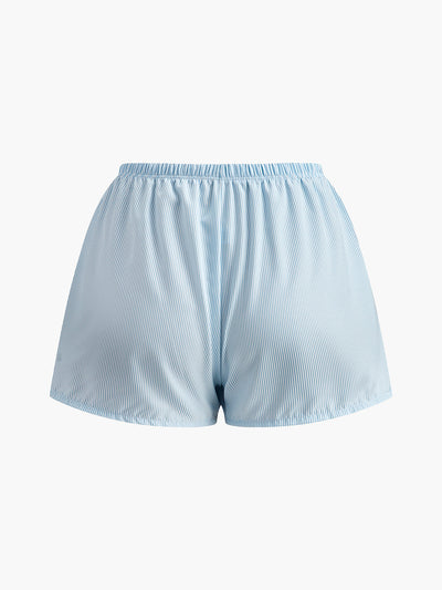 Çizgili Bikini ve Şort - JUNETTI®