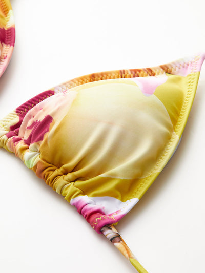 Çiçek Desenli Bağcıklı Bikini Takımı - JUNETTI®
