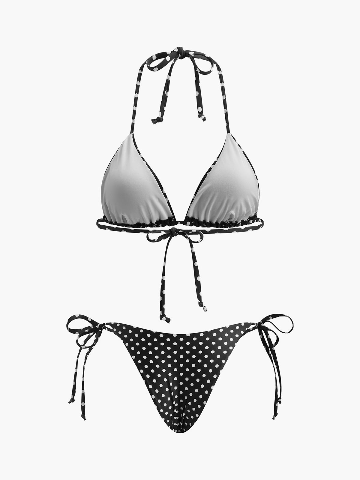 Puantiye Desenli Bağlamalı Bikini Takımı - JUNETTI®