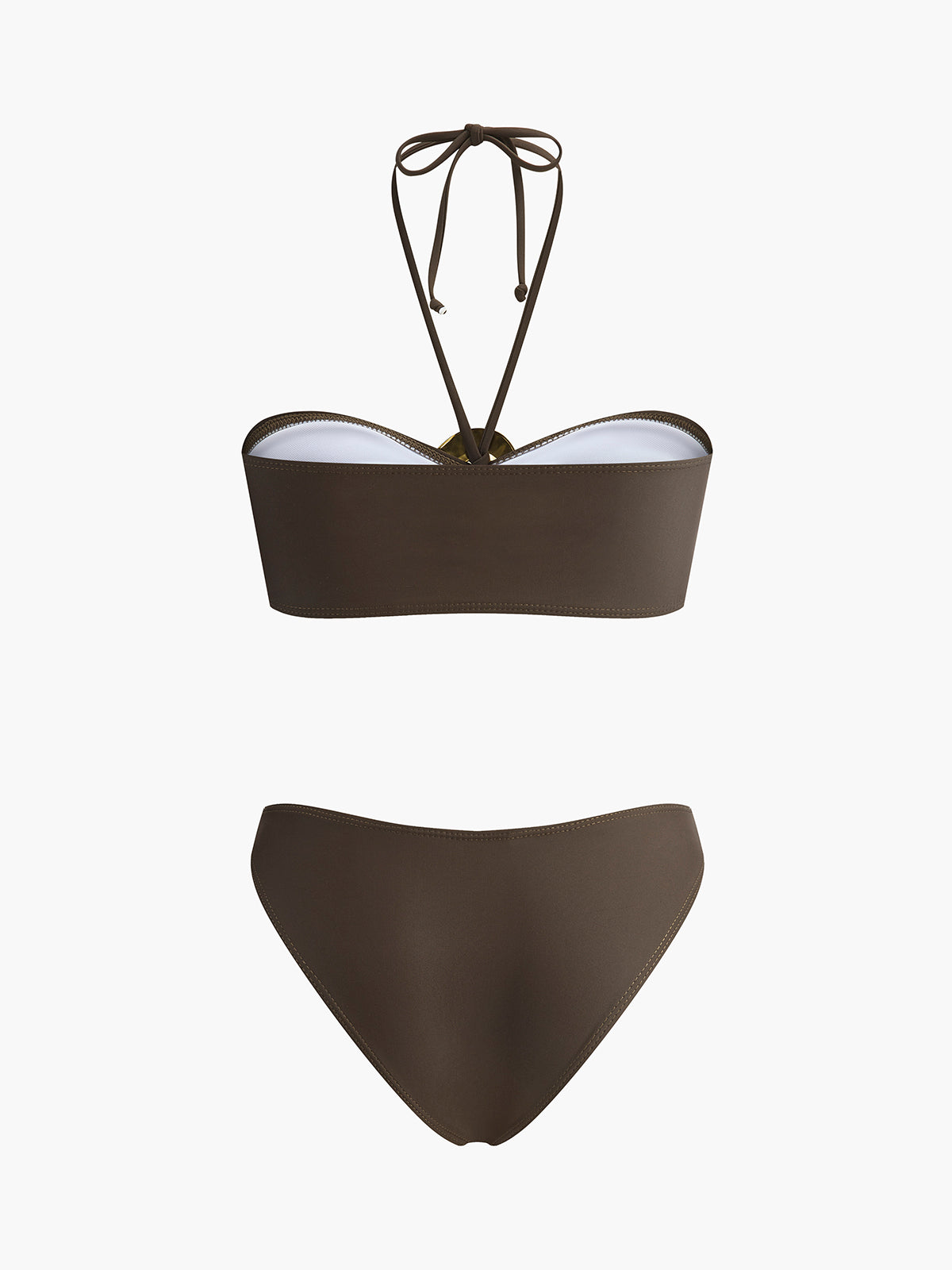 Oval Halka Detaylı Bikini Takımı ve Etek - JUNETTI®