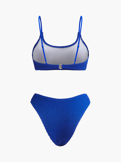 Dokulu Ribana Yüksek Bel Bikini Takımı - JUNETTI®