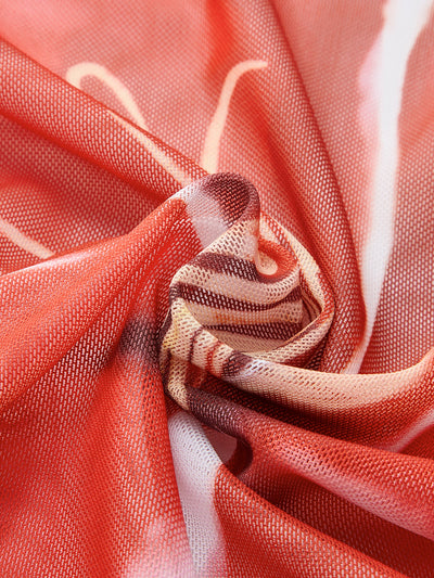 Korse Tarzı Tek Parça Mayo ve Drape Pareo Takımı - JUNETTI®