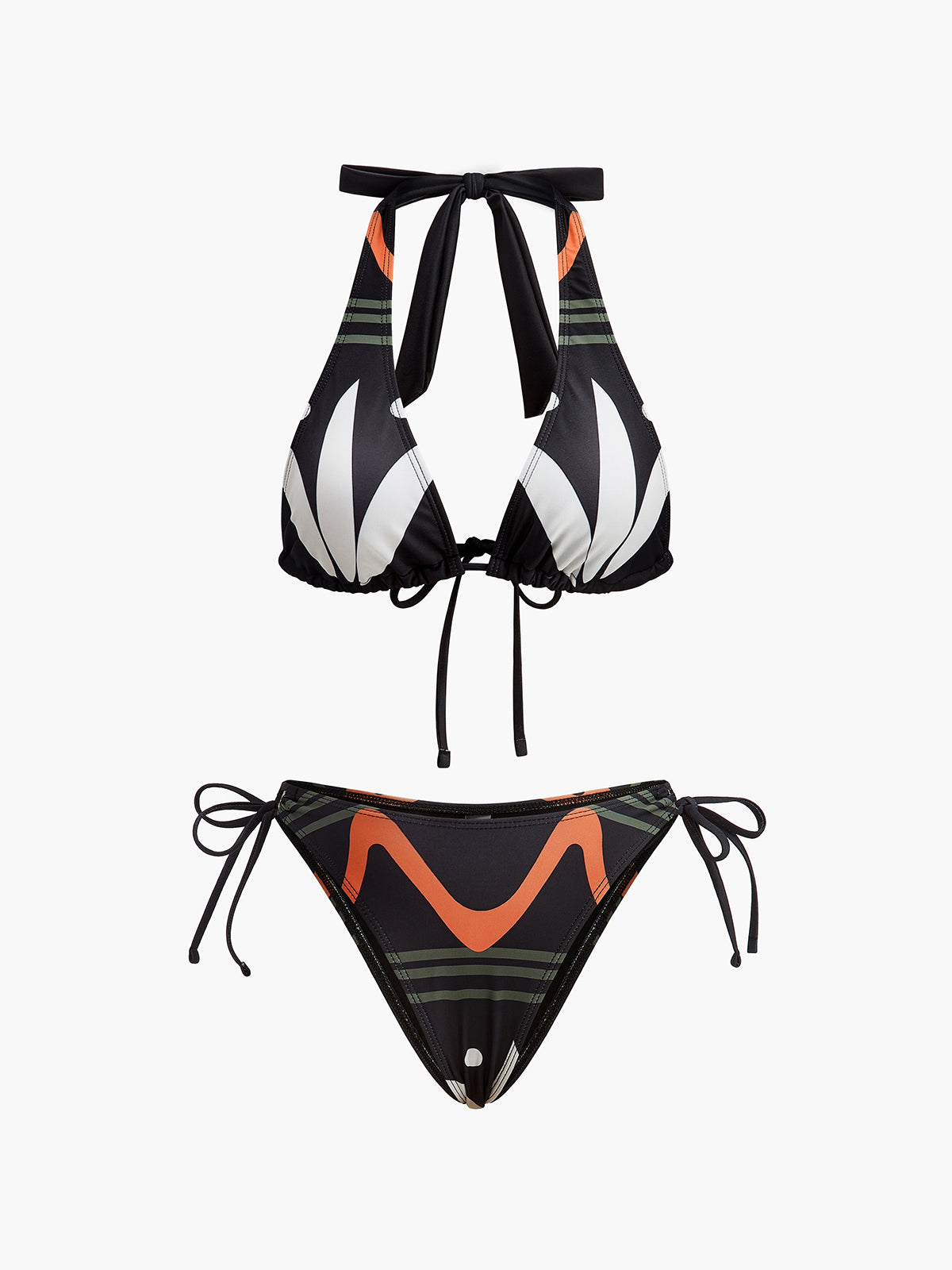 Halter Yaka Bağlamalı Bikini Takımı - JUNETTI®