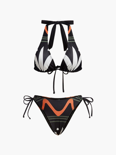 Halter Yaka Bağlamalı Bikini Takımı - JUNETTI®