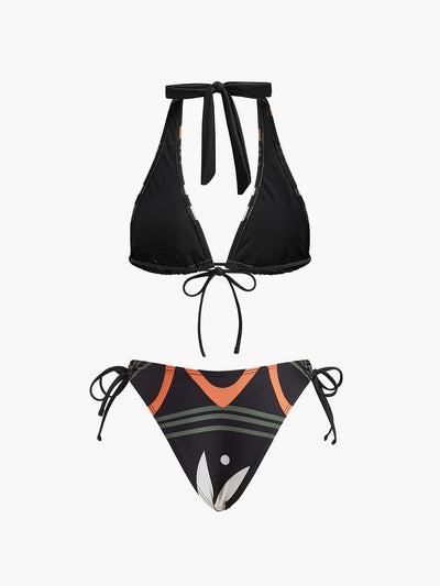 Halter Yaka Bağlamalı Bikini Takımı - JUNETTI®
