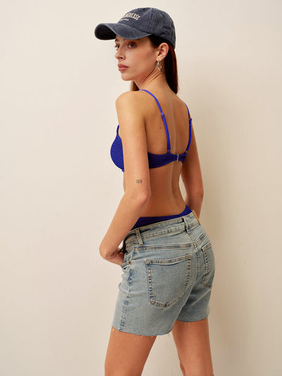 Dokulu Ribana Yüksek Bel Bikini Takımı - JUNETTI®