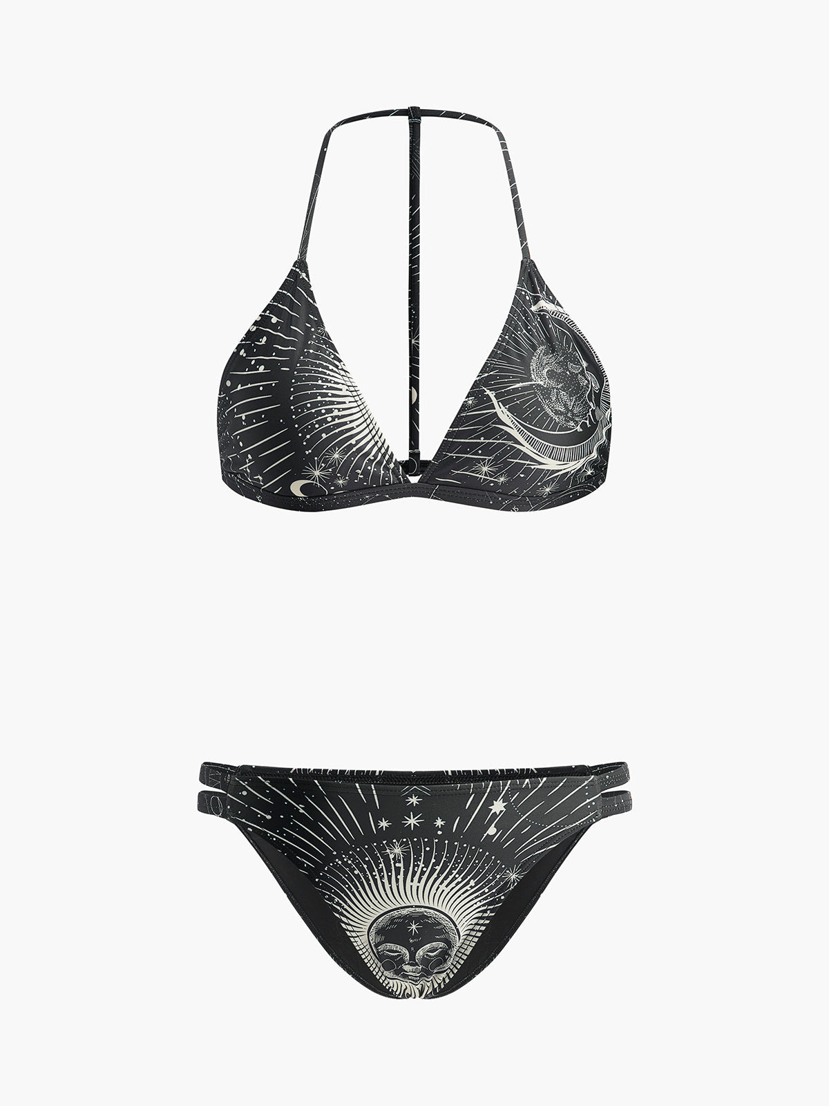 Astroloji Desenli Halter Bikini Takımı - JUNETTI®