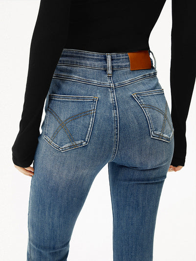 Yüksek Bel Denim Bootcut Jean