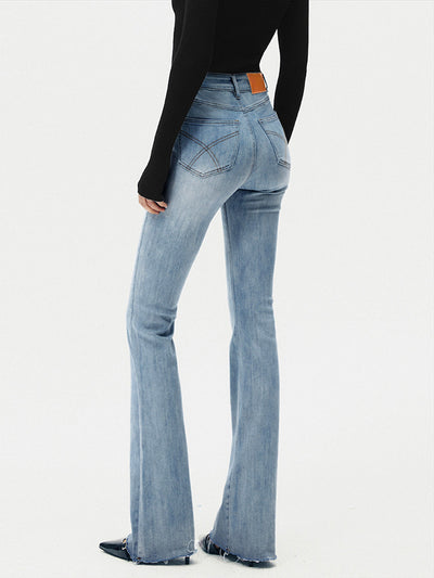 Yüksek Bel Denim Bootcut Jean