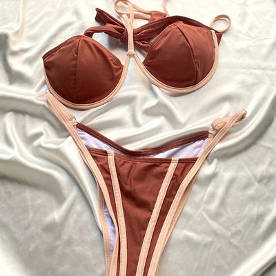 Oasis Askılı Coffe Bikini - JUNETTI®