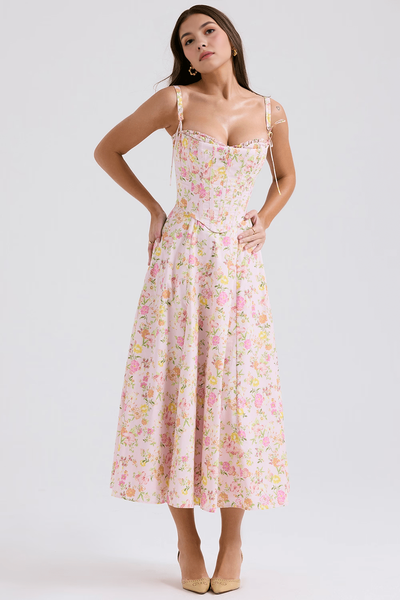 Midi Elbise Louise + Çıkarılabilir Korse