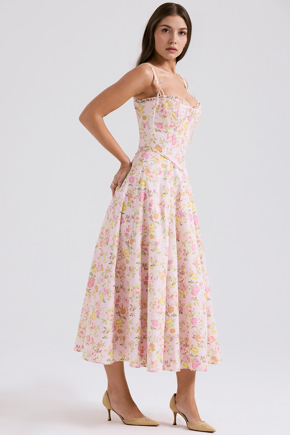 Midi Elbise Louise + Çıkarılabilir Korse