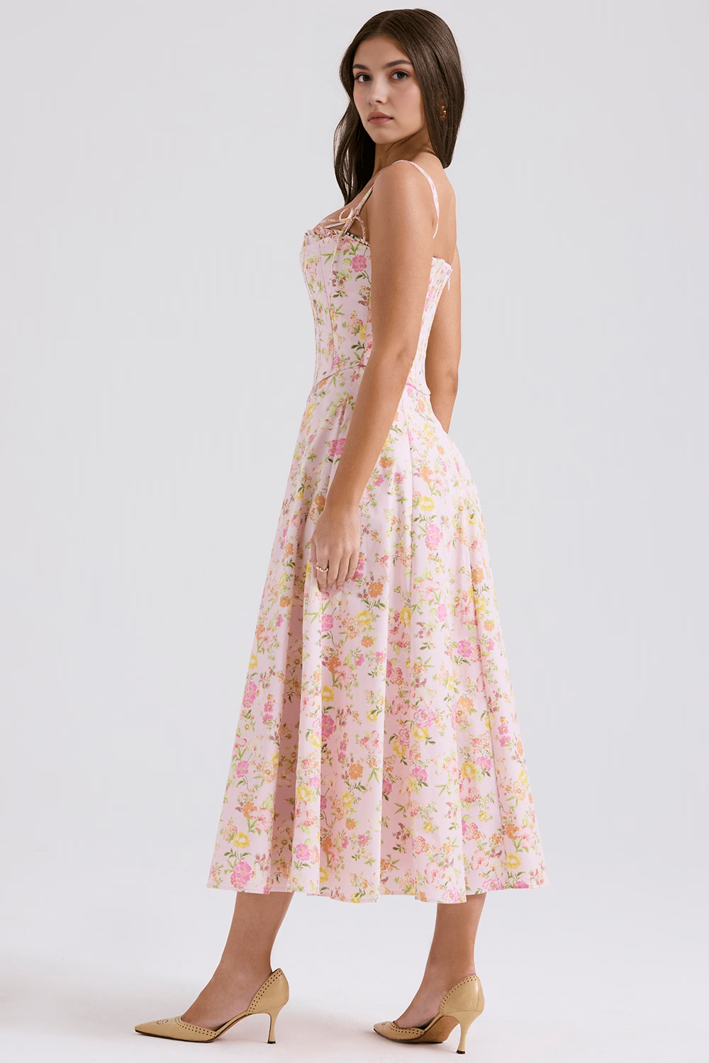 Midi Elbise Louise + Çıkarılabilir Korse